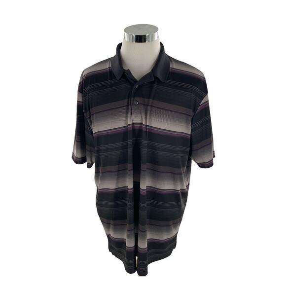 Jack Nicklaus Stay Dri Ombre Stripes Polo Shirt Mens XXL Short Sleeve Preppy - Picture 1 of 4